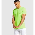 T-shirt de secagem rápida macacões de manga curta maratona Equipe de Fitness Shirt
