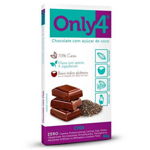 Tablete Chocolate Only4 80g - Chia