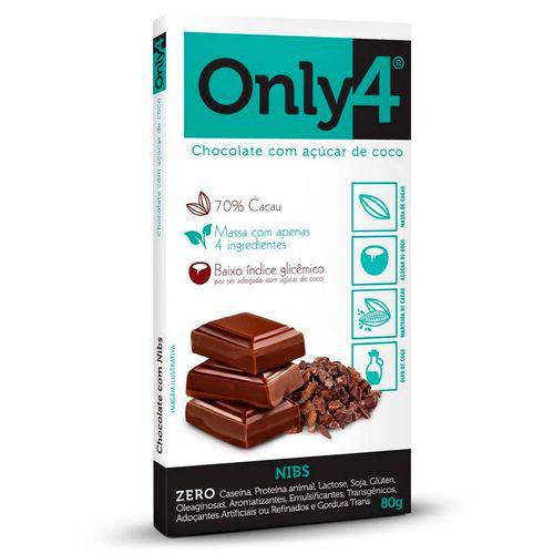 Tablete Chocolate Only4 80g - Nibs
