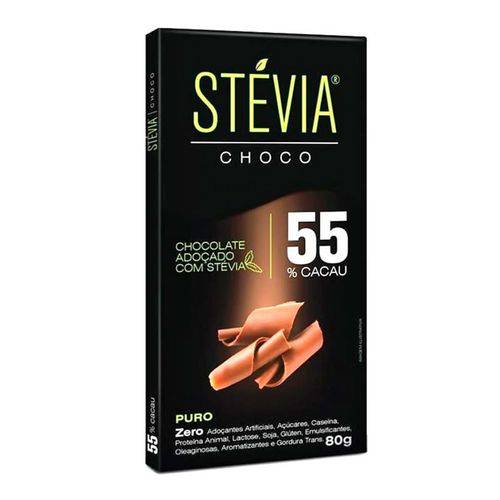 Tablete de Chocolate Stévia Choco - 55% Cacau