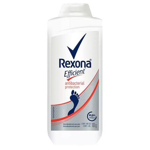 Talco Desodorante Rexona Efficient Antibacterial 100g