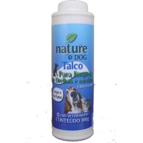 Talco Nature Dog para Cães e Gatos - Limpeza de Orelhas e Ouvidos 100g