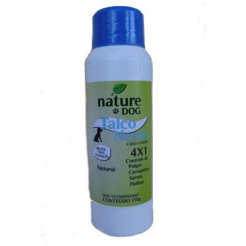 Talco Perfumado Antipulgas Nature Dog 4X1 (Controle de Pulgas, Carrapatos, Sarnas e Piolhos) - 150