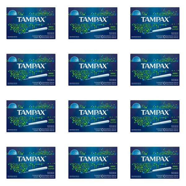 Tampax Absorvente Íntimo Super C/10 (Kit C/12)