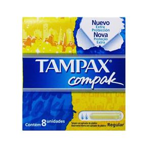 Tampax Compak Absorvente Íntimo Regular C/8