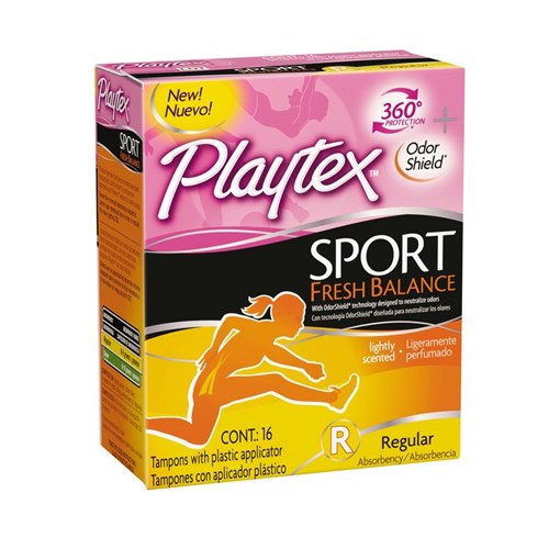 Tampón Playtex Sport Regular Sin Aplicador 16 Un