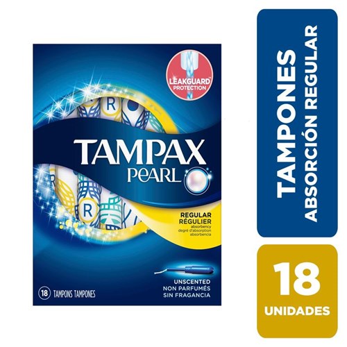 Tampones Tampax Pearl Regular Absorvencia 18 Unid