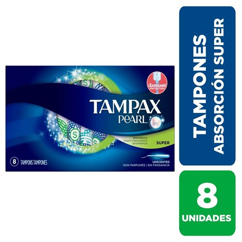 Tampones Tampax Pearl Super Absorvencia 8 Unid