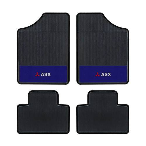Tapete Automotivo - ASX - Base Azul - Logo Mitsubishi