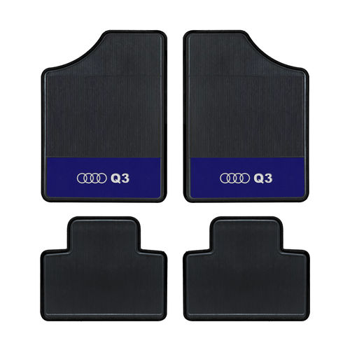 Tapete Automotivo - Audi Q3 - Base Azul - Logo Audi