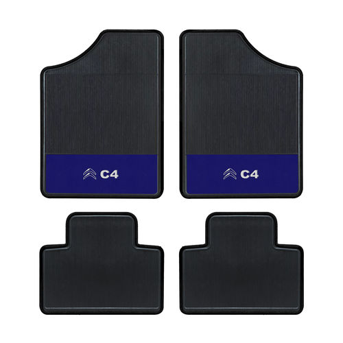 Tapete Automotivo - Citroen C4- Base Azul -Logo Citroen