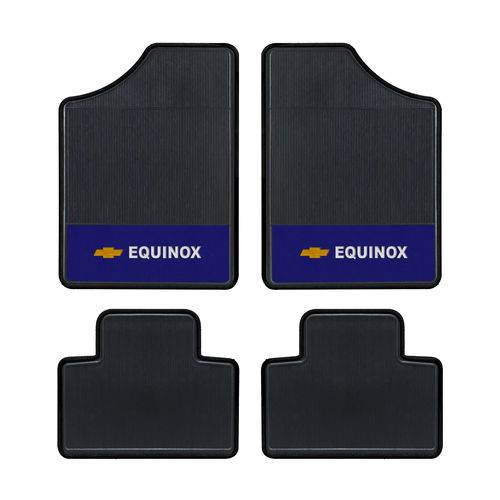 Tapete Automotivo - Equinox - Base Azul- Logo Chrvrolet