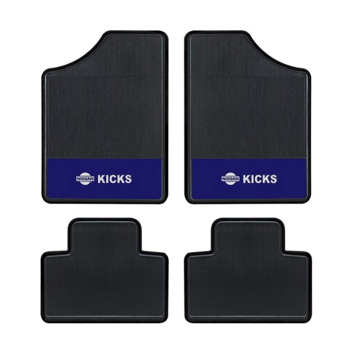 Tapete Automotivo - Kicks - Base Azul - Logo Nissan