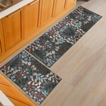 Tapete de chão 2pcs antiderrapante água absorvente Long Short Cozinha Pavimento Mat Set
