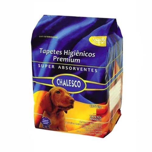 Tapete Higiênico Chalesco Premium Super Absorvente 90 X 60 Cm para Cães (30 Unidades)