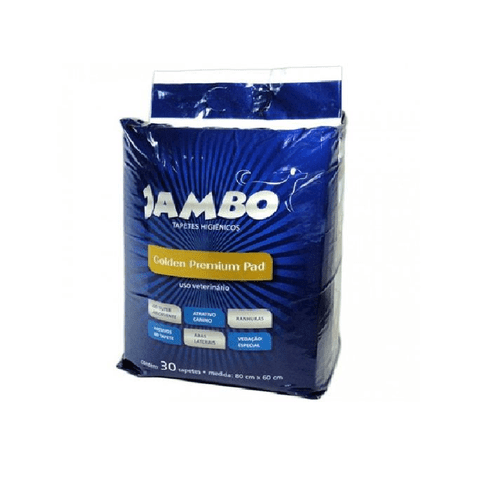 Tapete Higiênico Jambo Golden Premium Pad - 30 Unidades