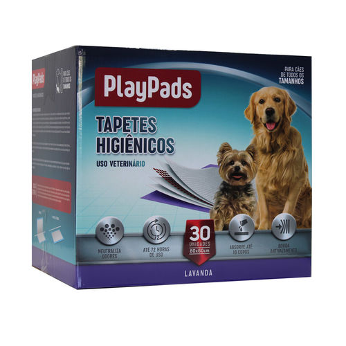 Tapete Higiênico para Cães 60x80cm - 30 Unidades Playpads