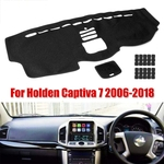 Tapete preto do painel para Holden Captiva 7 2006-2018, volante à direita