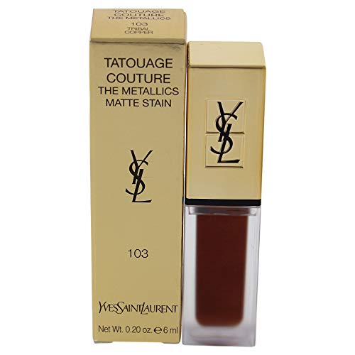 Tatouage Couture The Metallics Lip Gloss - 103 Tribal Copper By Yves Saint Laurent For Women - 0.23