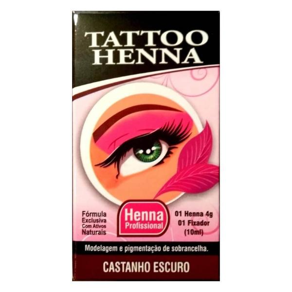 Tattoo Henna P/ Sobrancelhas Castanho Escuro 4g