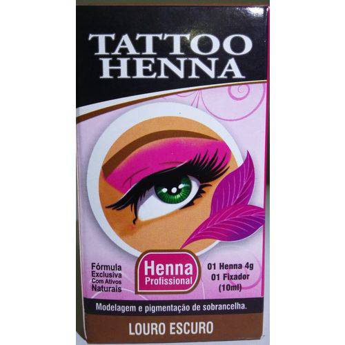 Tattoo Henna para Sobrancelha Louro Escuro