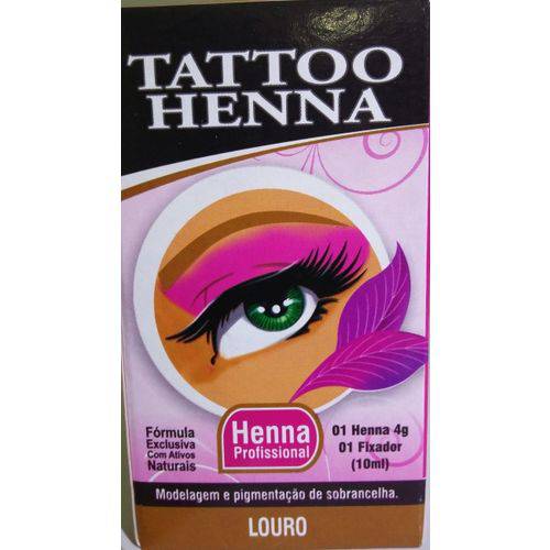Tattoo Henna para Sobrancelha Louro