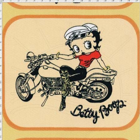 Tecido Estampado para Patchwork - Coleção Betty Boop Easy Rider (0,60x1,40)