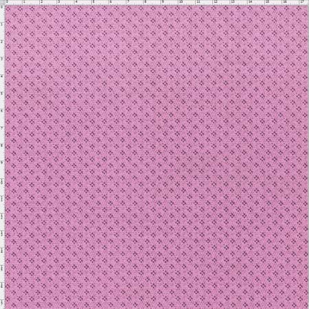Tecido Estampado para Patchwork - Coleção Romance Clip Cor 02 Rosa (0,50x1,40)