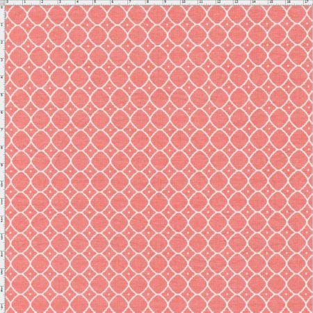 Tecido Estampado para Patchwork - Floral Veneza Rosa e Azul Cor 1925 (0,50x1,40)