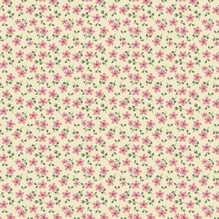 Tecido Estampado para Patchwork - Garden: Micro Floral Garden Creme (0,50x1,40)