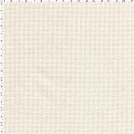 Tecido Estampado para Patchwork - Xadrez Creme (0,50x1,40)