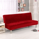 Tecido Plush Dobre Armless Sofá-cama tampa de assento dobrável Slipcover Covers Thicker Bench Couch Protector