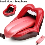 Telefone de boca alta retrô vintage novidade com fio fixo telefone vermelho lábios chrismats presente