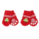 Tema De Natal Vermelho Animal De Estimação Antiderrapante Botton Socket Indoor Wear Manter Meias Quentes