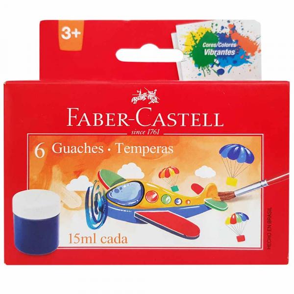 Tempera Guache 6 Cores Faber Castell