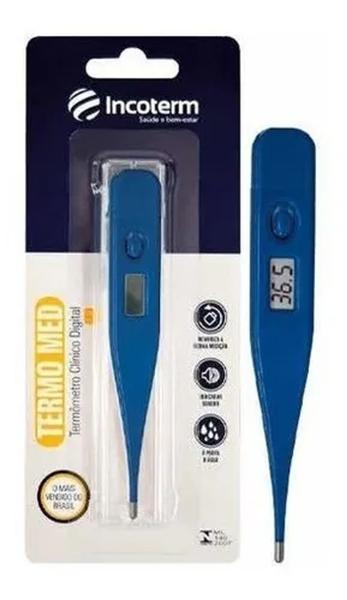 Termômetro Clínico Digital Azul - Termo Med - INCOTERM