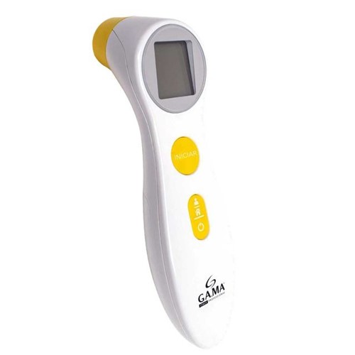 Termômetro de Testa Digital Infravermelho Gama Easymed Branco/Amarelo