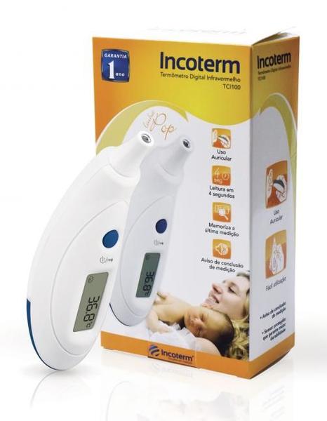 Termometro Laser Clinico Digital Infravermelho para Crianças, Adultos e Bebes Incoterm
