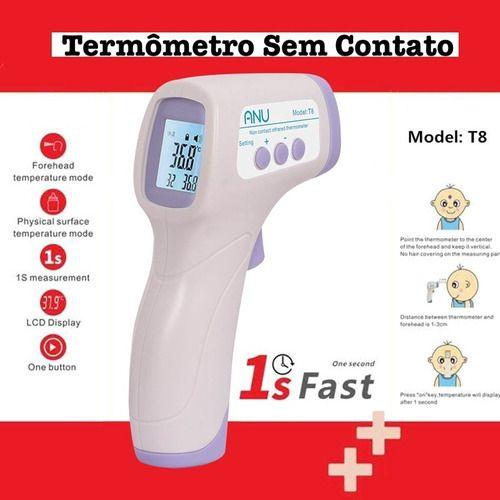 Termometro Laser Digital Infravermelho Febre Testa Corporal - Anu