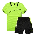 Ternos de esportes 2pcs / set Unisex Suit Sport aptidão que funciona a seco de manga curta soltas Breve T-shirt + Shorts