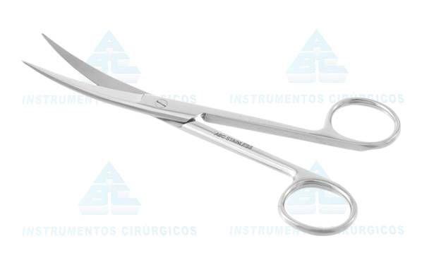 Tesoura Cirurgica 15cm Curva Fina/fina - 0312 - Abc Instrumentos