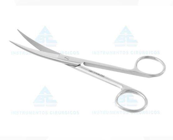 Tesoura Cirurgica 17cm Curva Fina/fina - 0318 - Abc Instrumentos
