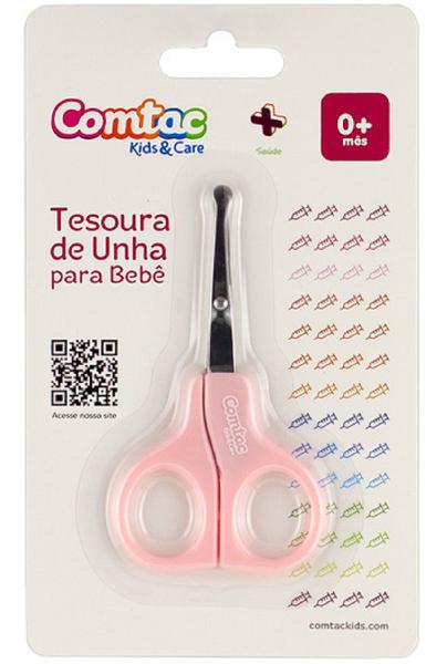 Tesoura de Unha para Bebe Rosa (+0M) - Comtac Kids
