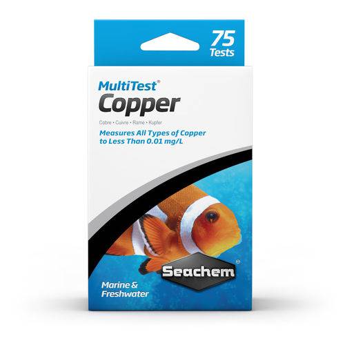 Teste de Cobre Seachem Multitest Copper CU