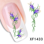 Teste Padrão De Flores Floral Moda Nail Art Sticker Transferência De água DIY Manicure Tool