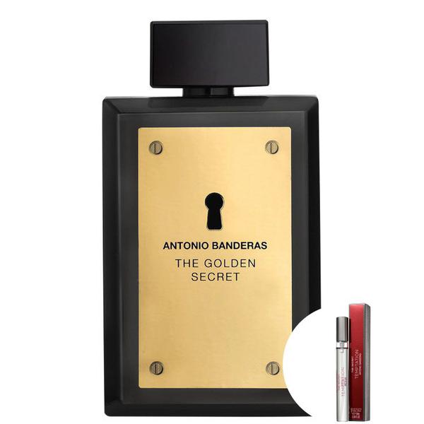 The Golden Secret Antonio Banderas EDT - Perfume Masculino 200ml + The Secret Temptation EDT 10ml