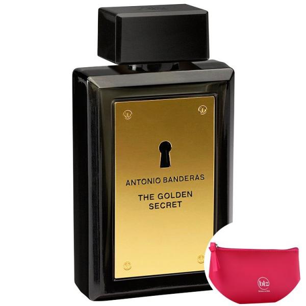 The Golden Secret Antonio Banderas EDT - Perfume Masculino 100ml+Beleza na Web Pink - Nécessaire
