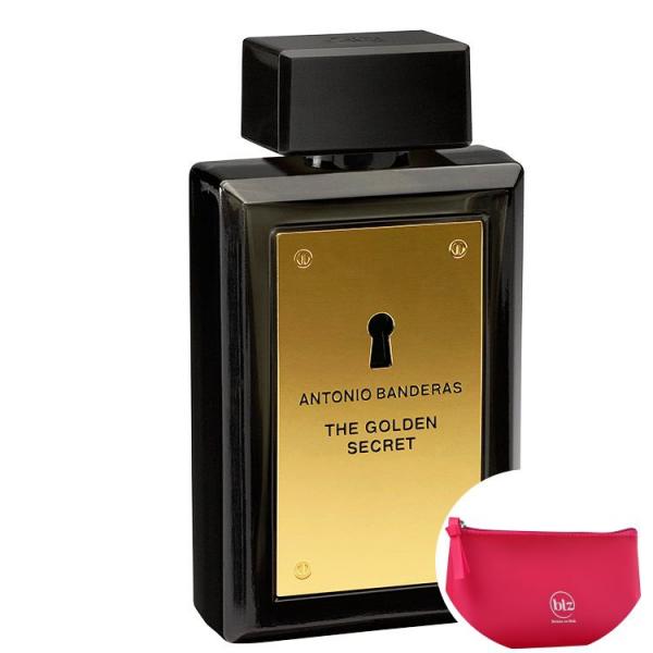 The Golden Secret Antonio Banderas EDT - Perfume Masculino 50ml+Beleza na Web Pink - Nécessaire