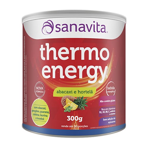 Thermo Energy Sanavita Sabor Abacaxi e Hortelã com 300g