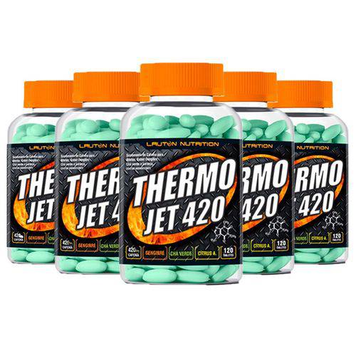 Thermo Jet 420 (Termogênico) - 5 Un de 120 Tabletes - Lauton